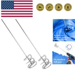 Pack 2 Extra Long Paint Mixer For Drill 17-IN Shank, 5GAL Rust-proof E.... Fixed Price $46.98.