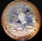 First Photo-mapping Of Moon Luner Orbiter 1 Apollo Usa Space Silver Round C3787. Fixed Price $255.00.
