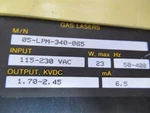 Power Supply Gas Laser Hene Optics Model Number # Y2-A-39. Fixed Price $124.99.