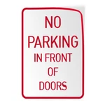 Vertical Vinyl Stickers No Parking Front Of Doors Safety Sign Label. Fixed Price $11.99.