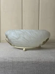 Cvv Vianne France Clear And White Glass Light Fixture Globe/shade Or Bowl. Fixed Price $60.00.