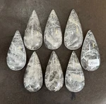 Natural Rock Crystal Chandelier Quartz Pendants Parts Prism Half Pear 105MM 7PCS. Fixed Price $179.00.