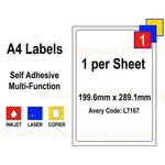 Address Labels White A4 Sheets Sticky Self Adhesive For Inkjet / Laser Printer. Fixed Price $367.35.