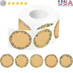 400 Floral Wreath Can Labels Writable Decorative Stickers Jars Bottles Gifts New. Fixed Price $12.30.