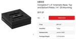Thorlabs KB3X3 - Complete 3" Kinematic Base, Top And Bottom Plates. Fixed Price $69.00.