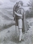 Anglo-saxon Costume, From Edmund Magrath Drawing, Magic Lantern Glass Slide. Fixed Price $8.95.
