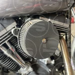 Harley Filter Cover Air Cleaner 5.5 Dia. Carbon Fiber Look !!usa Made!!. Fixed Price $20.00.