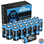 HOME4ME CR123A 3V Lithium Battery 1650MAH (20-PACK) For Security, Flashlight. Fixed Price $42.79.