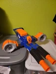 Nerf N-strike Elite Rhino-fire Blaster(blue) Includes 25 Round Drums Large. Fixed Price $136.72.